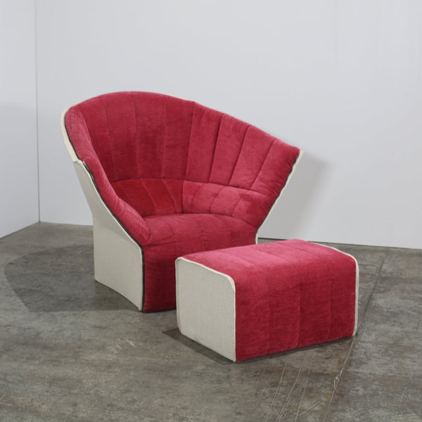 Ligne Roset Moël Armchair & Footstool by Inga Sempé @ REHAUS
