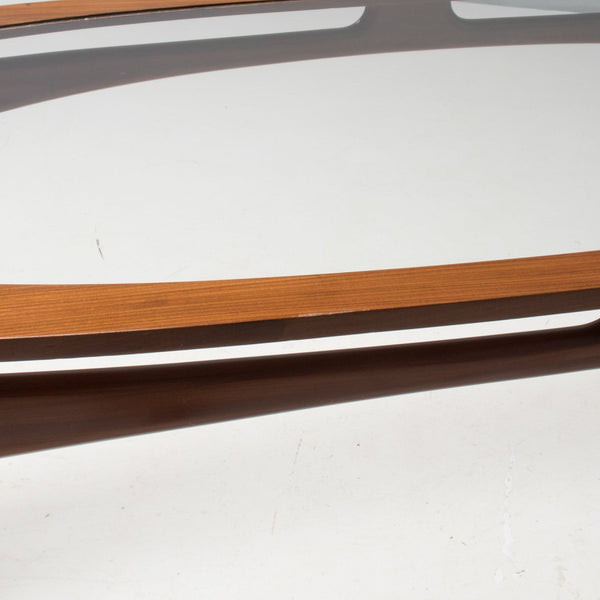 Mid Century Italian Rosewood & Glass Dining Table, 1950s - REHAUS - Italian