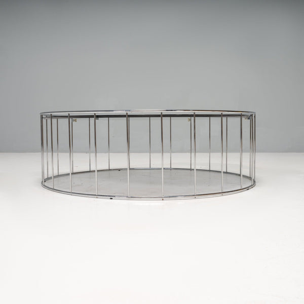 Minotti by Rodolfo Dordoni Caulfield Round Glass Coffee Table - REHAUS - Rodolfo Dordoni