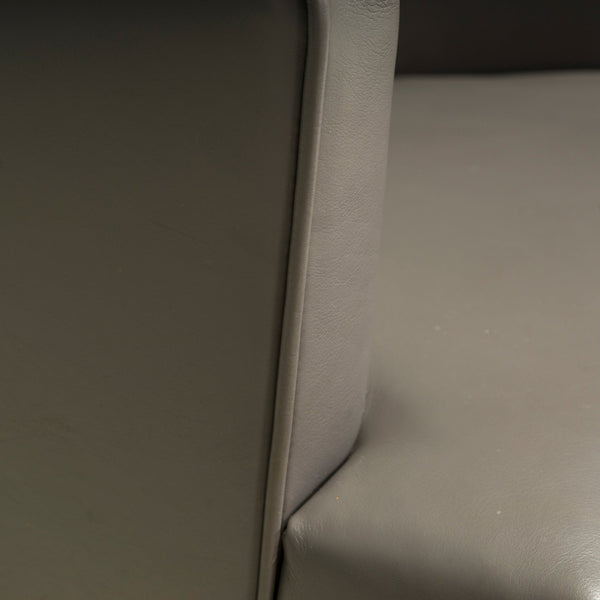 Minotti by Rodolfo Dordoni Grey Leather Martin Armchair - REHAUS - Minotti