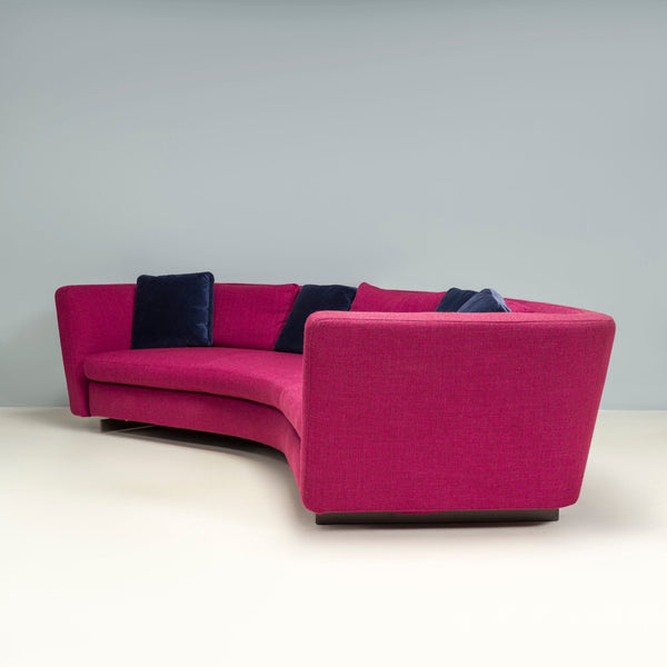 Minotti by Rodolfo Dordoni Purple Fabric Seymour Low 02 Semi Round Sofa - REHAUS - Minotti