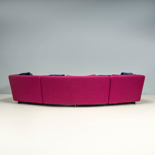Minotti by Rodolfo Dordoni Purple Fabric Seymour Low 02 Semi Round Sofa - REHAUS - Minotti