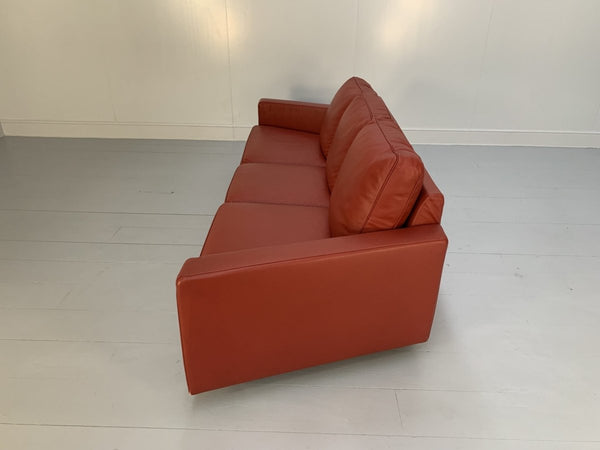 Moroso Hyde Park Sofa & 2 Armchair Suite - In Red Pelle Leather @ REHAUS