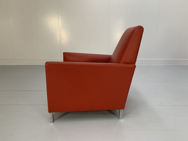 Moroso Hyde Park Sofa & 2 Armchair Suite - In Red Pelle Leather @ REHAUS