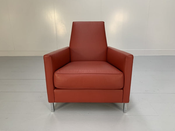 Moroso Hyde Park Sofa & 2 Armchair Suite - In Red Pelle Leather @ REHAUS