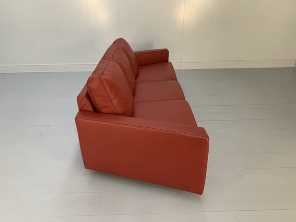 Moroso Hyde Park Sofa & 2 Armchair Suite - In Red Pelle Leather @ REHAUS
