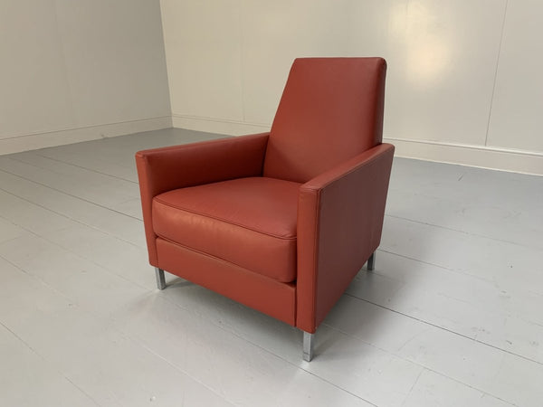 Moroso Hyde Park Sofa & 2 Armchair Suite - In Red Pelle Leather @ REHAUS