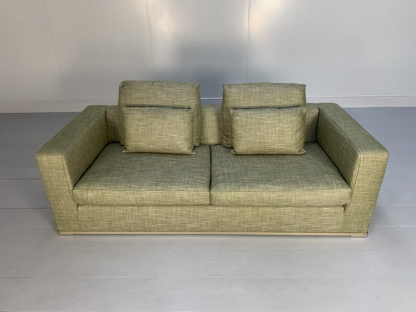 Pair of B&B Italia Omnia Sofas - 2.5 - Seat - In Pale Green Linen @ REHAUS