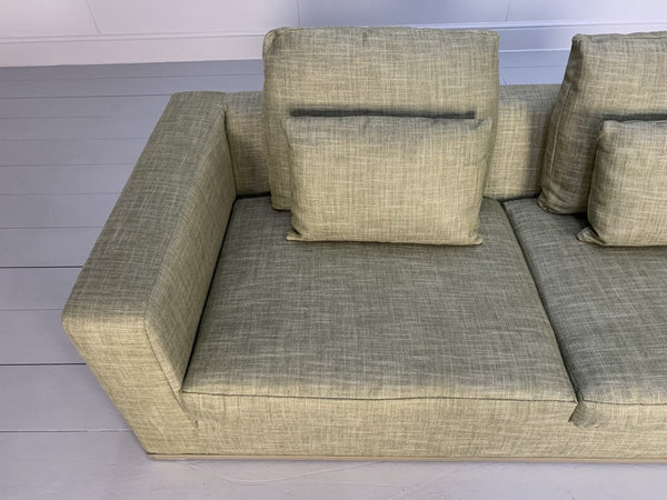 Pair of B&B Italia Omnia Sofas - 2.5 - Seat - In Pale Green Linen @ REHAUS