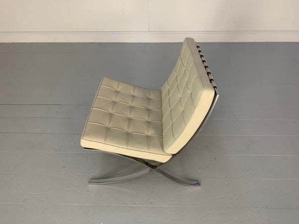Pair of Knoll Studio Barcelona Chairs - In Pale Leather @ REHAUS