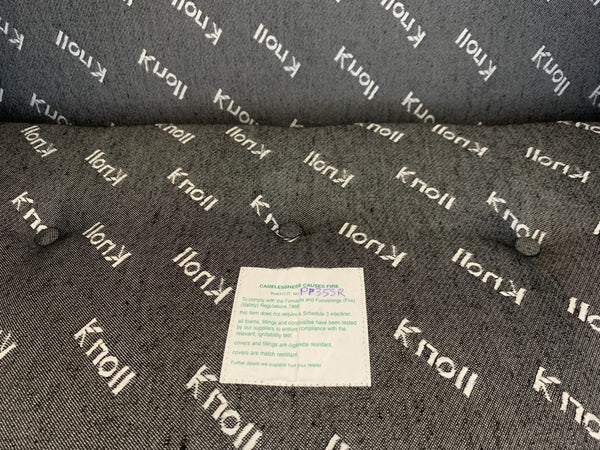 Pair of Knoll Studio Florence Knoll Lounge Chairs Armchairs - In Black Volo Leather @ REHAUS