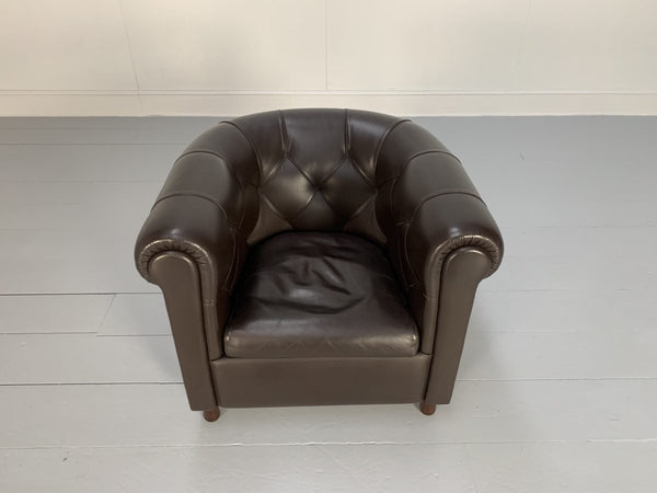 Poltrona Frau Arcadia Armchair - In Pelle Frau Dark Brown Leather @ REHAUS