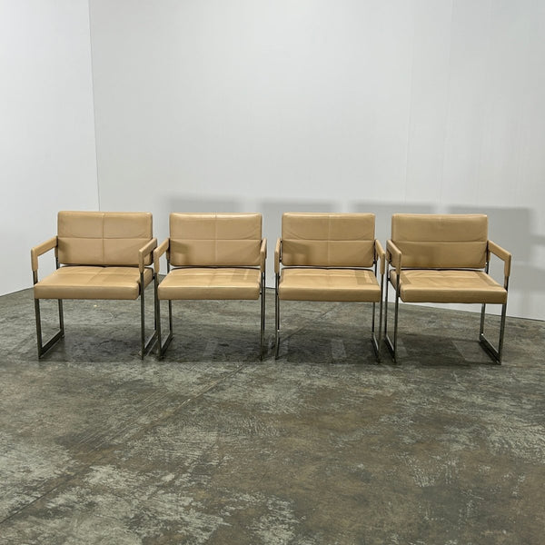 Poltrona Frau Aster X Leather Armchairs by Jean - Marie Massaud, Set of Eight @ REHAUS