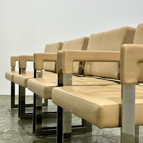 Poltrona Frau Aster X Leather Armchairs by Jean - Marie Massaud, Set of Eight @ REHAUS