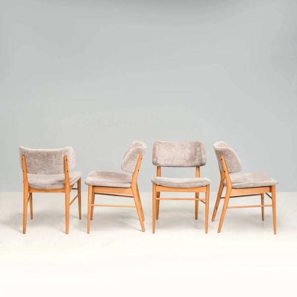 Porada Oak & Grey Fabric Nissa Dining Chairs, Set of 4 - REHAUS - Maurizio Marconato and Terry Zappa