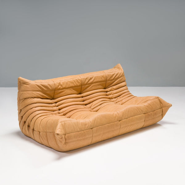 Pre Order Ligne Roset by Michel Ducaroy Camel Brown Leather Togo, Set of four @ REHAUS