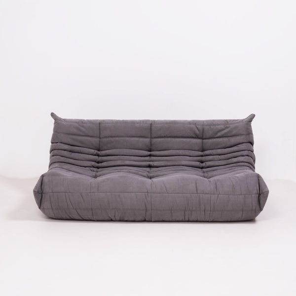 Pre Order Ligne Roset by Michel Ducaroy Togo Grey Modular Sofa and Footstool, Set of Five @ REHAUS