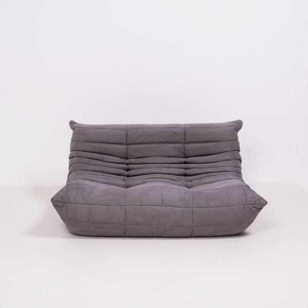 Pre Order Ligne Roset by Michel Ducaroy Togo Grey Modular Sofa and Footstool, Set of Five @ REHAUS