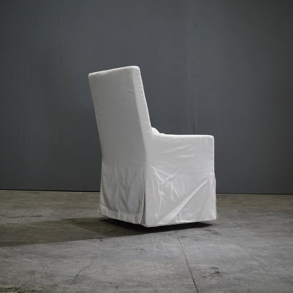 Restoration Hardware Belgian Track Arm Slipcovered Dining Armchair - REHAUS - Restoration Hardware