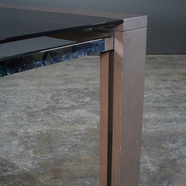 Roche Bobois Anthracite and Smoked Glass Box Dining Table @ REHAUS