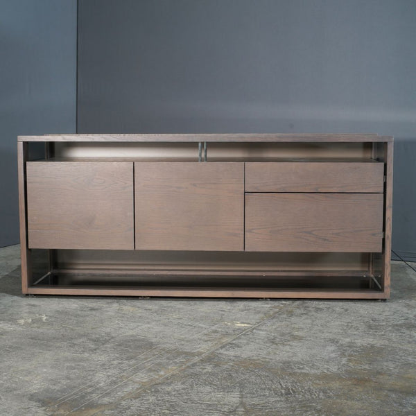 Roche Bobois Glassbox Sideboard in Anthracite & Smoked Glass @ REHAUS