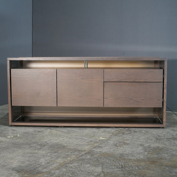 Roche Bobois Glassbox Sideboard in Anthracite & Smoked Glass @ REHAUS