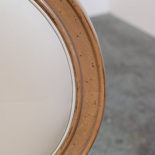 Roche Bobois Hortense Cream Leather Dining Chairs, Set of Six @ REHAUS