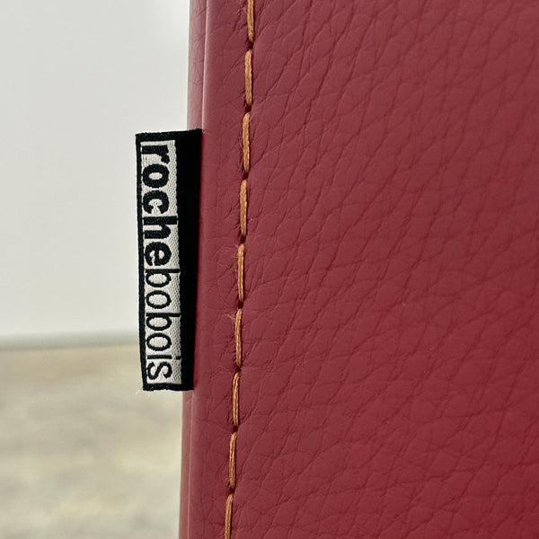 Roche Bobois Red Leather Two Seater Sofa @ REHAUS