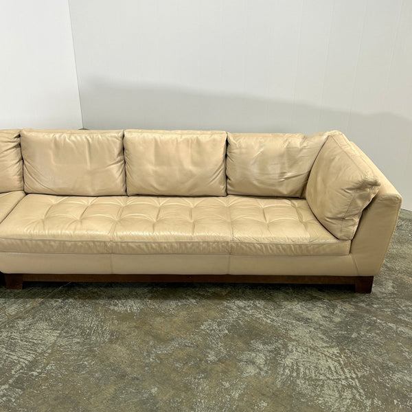 Roche Bobois Three Seater Serenite Leather Sofa by Giovanni Soressi @ REHAUS
