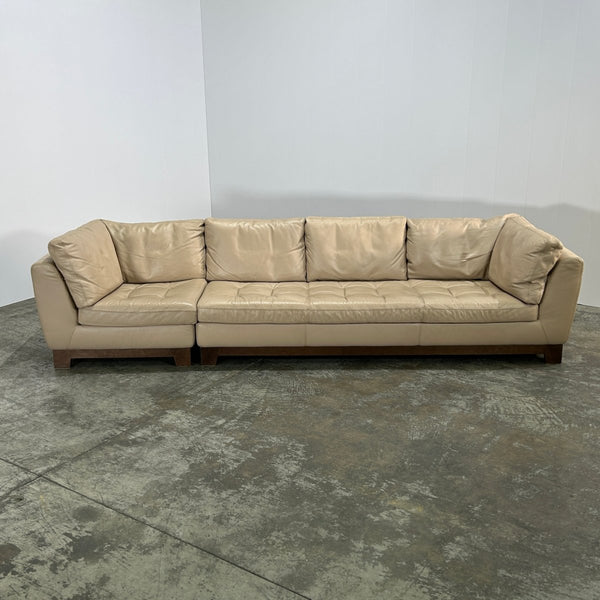 Roche Bobois Three Seater Serenite Leather Sofa by Giovanni Soressi @ REHAUS