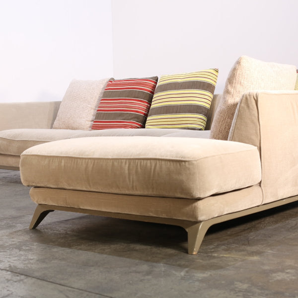 Roche Bobois Velvet Corner Sofa @ REHAUS
