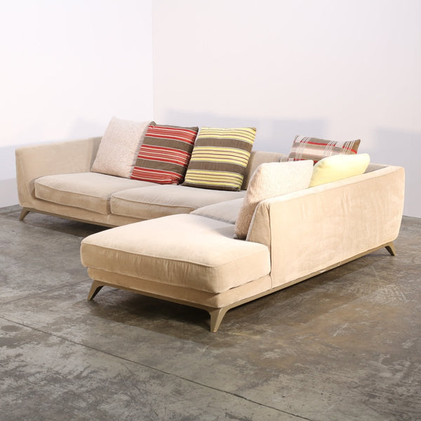 Roche Bobois Velvet Corner Sofa @ REHAUS