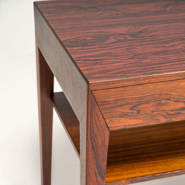 Severin Hansen For Haslev Møbelsnedkeri Rosewood Side Table With Drawer, 1960s - REHAUS - Severin Hansen