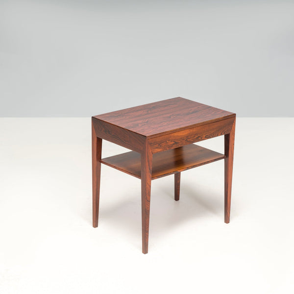Severin Hansen For Haslev Møbelsnedkeri Rosewood Side Table With Drawer, 1960s - REHAUS - Severin Hansen