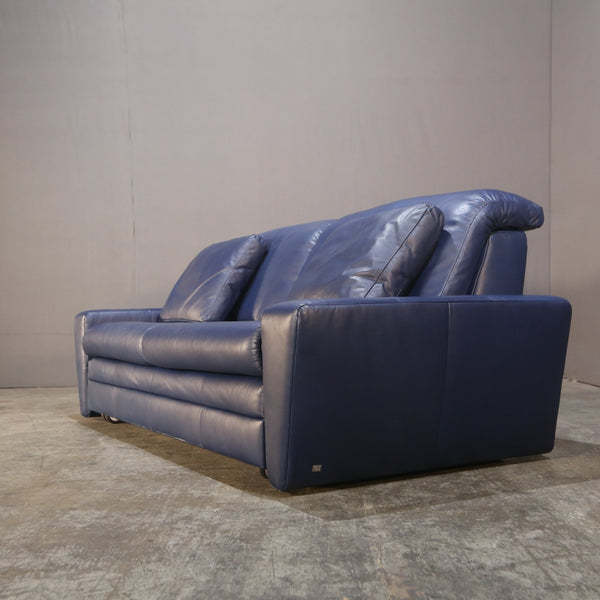 Vintage Three Seater Leather Sofa Bed by Rolf Benz @ REHAUS