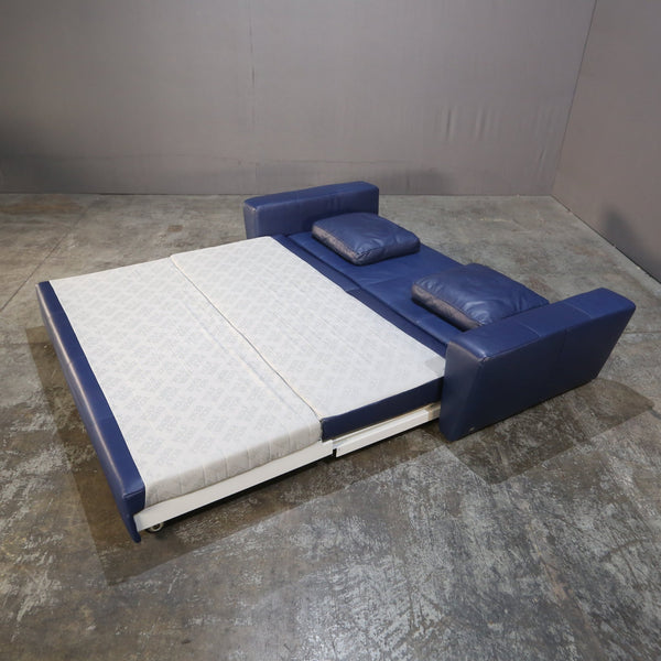 Vintage Three Seater Leather Sofa Bed by Rolf Benz @ REHAUS