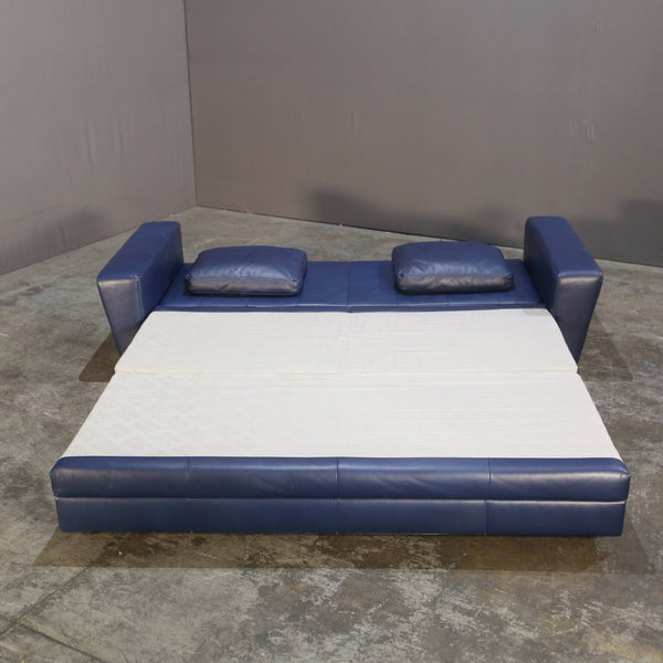 Vintage Three Seater Leather Sofa Bed by Rolf Benz @ REHAUS