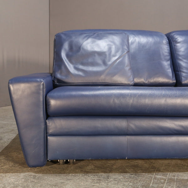 Vintage Three Seater Leather Sofa Bed by Rolf Benz @ REHAUS