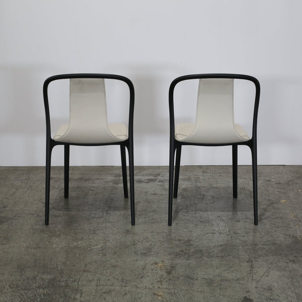Vitra Belleville Leather Chairs by Ronan & Erwan Bouroullec, Set of Two @ REHAUS