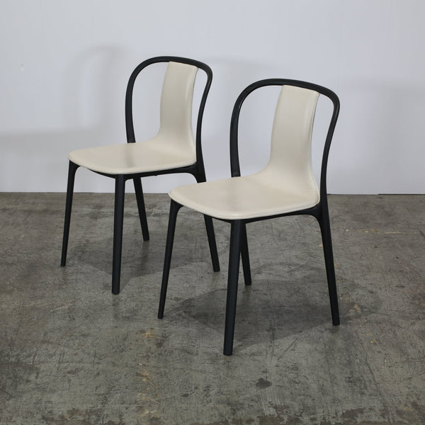 Vitra Belleville Leather Chairs by Ronan & Erwan Bouroullec, Set of Two @ REHAUS