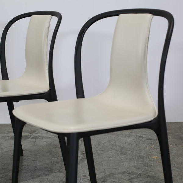 Vitra Belleville Leather Chairs by Ronan & Erwan Bouroullec, Set of Two @ REHAUS