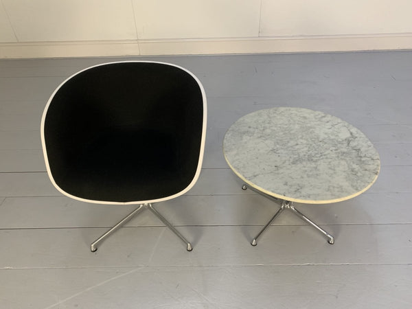 Vitra La Fonda Eames Chair & Marble Table - In Black Hopsack @ REHAUS