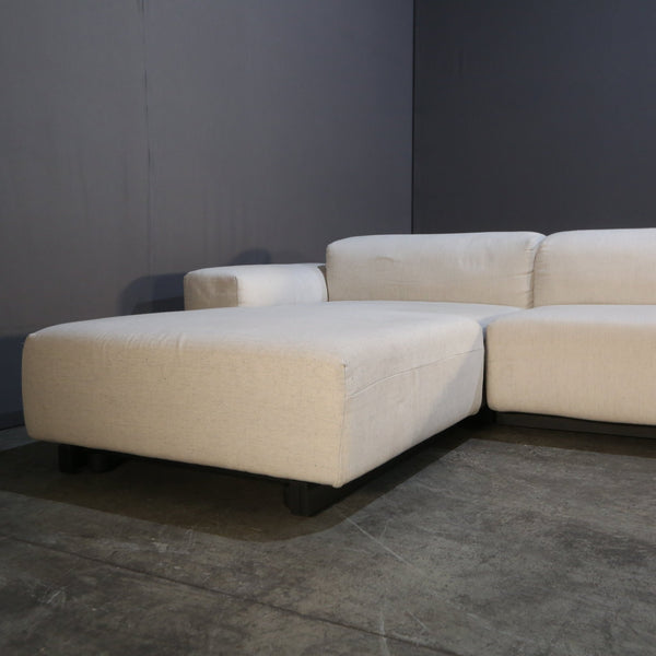 Vitra Soft Modular Four Seater Sofa and Ottoman by Jasper Morrison @ REHAUS