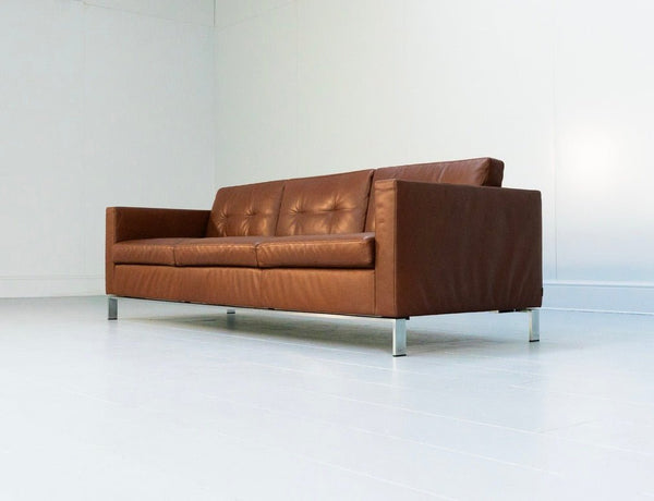 Walter Knoll Foster 502.30 3 - Seat Sofa - In Dark Brown Leather @ REHAUS