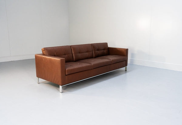 Walter Knoll Foster 502.30 3 - Seat Sofa - In Dark Brown Leather @ REHAUS