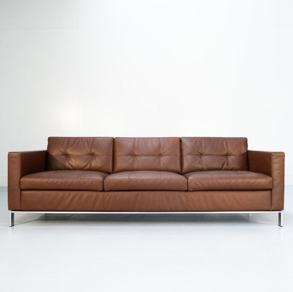 Walter Knoll Foster 502.30 3 - Seat Sofa - In Dark Brown Leather @ REHAUS