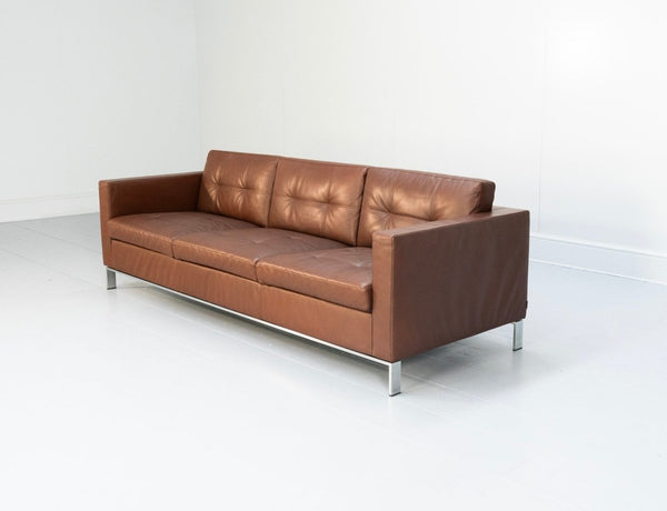 Walter Knoll Foster 502.30 3 - Seat Sofa - In Dark Brown Leather @ REHAUS
