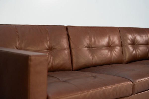 Walter Knoll Foster 502.30 3 - Seat Sofa - In Dark Brown Leather @ REHAUS