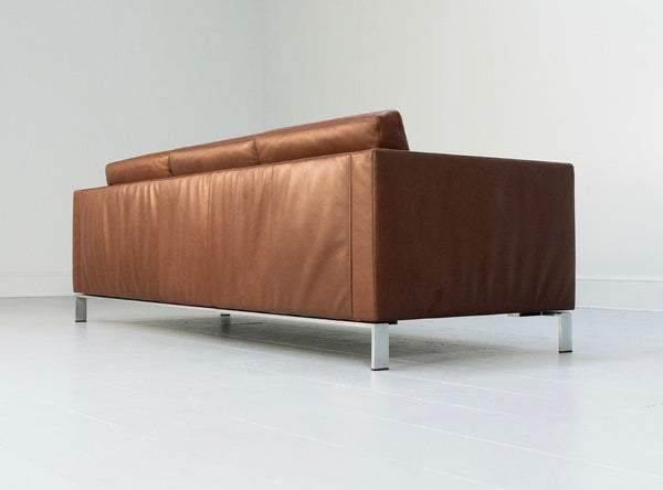 Walter Knoll Foster 502.30 3 - Seat Sofa - In Dark Brown Leather @ REHAUS