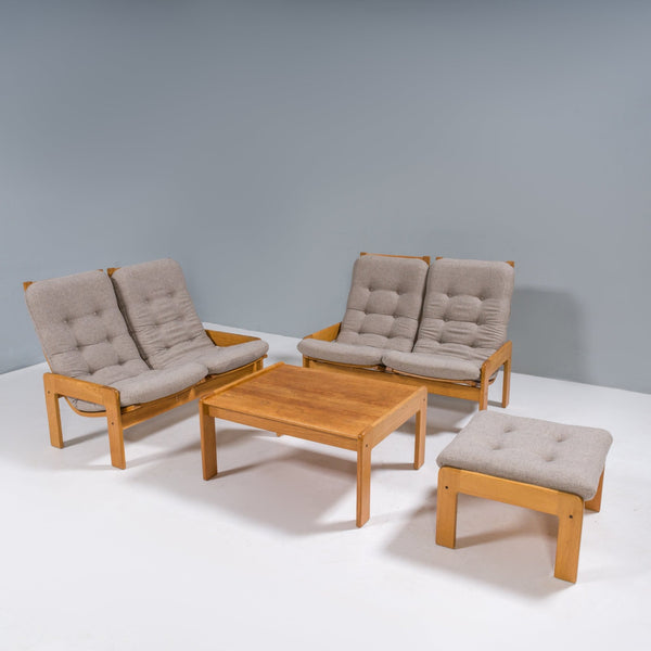Yngve Ekström for Swedese Set of Two Sofas, Footstool and Coffee Table Set, 1960s - REHAUS - Yngve Ekström